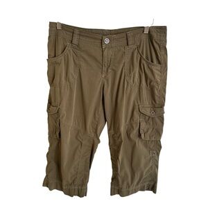 Kuhl Womens 10 Green Cargo Pants Knee Length Cropped Hiking Camping Outdoors